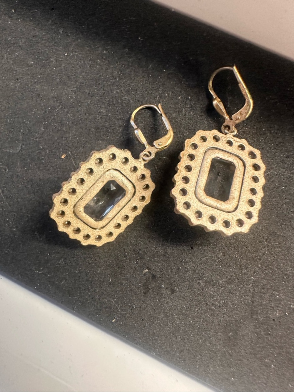 La Vie Parisienne by Catherine Popesco Clear Crystal Drop Earrings - Picture 2 of 4